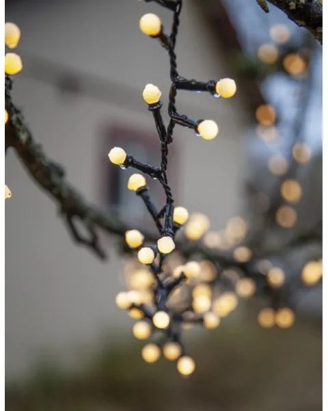 Instalație LED de Crăciun de exterior BERRY MINI 300xLED/8 funcții 11m IP44 alb cald Eglo