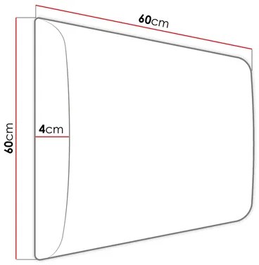 Panou de perete tapițat Pazara 60x60 (piele ecologică soft 017 (Alb). 1054196