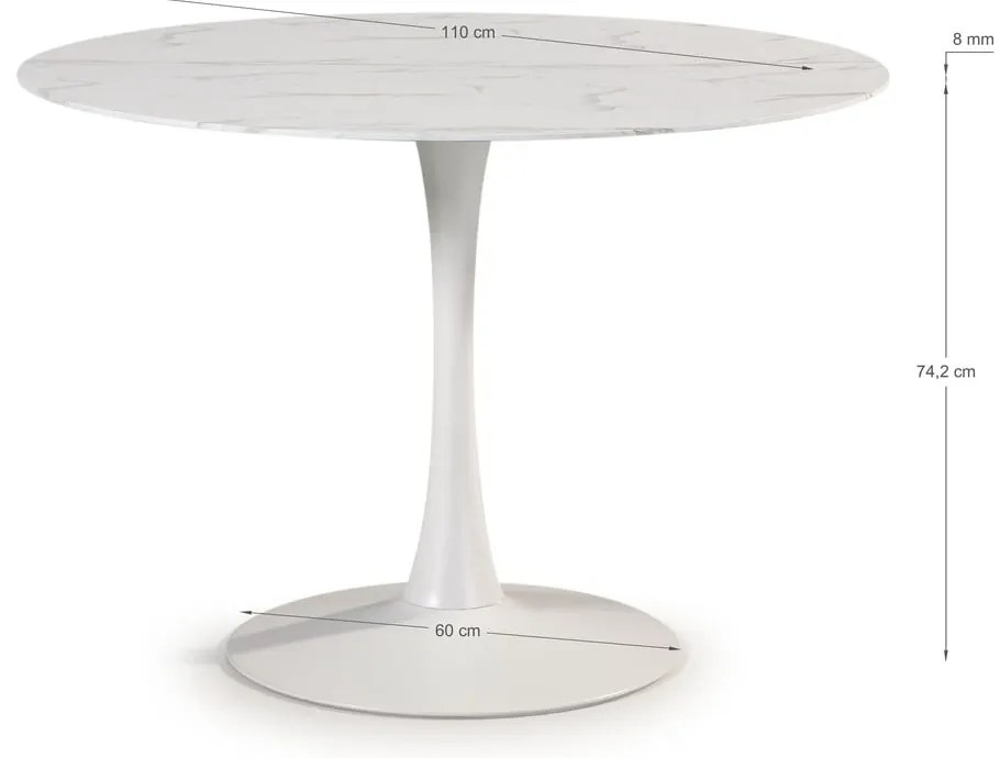 Masă de dining rotundă ø 110 cm Ada – Marckeric