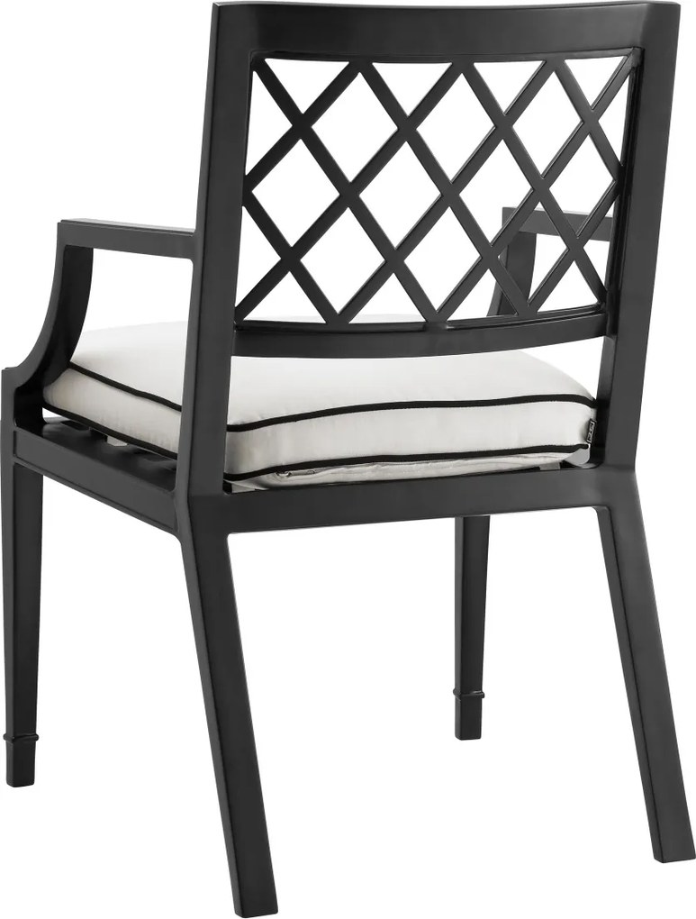 Scaun cu brate pentru interior si exterior Paladium, negru 113619 HZ