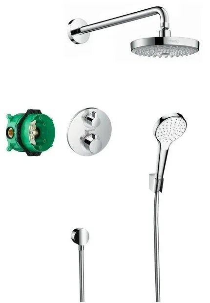 Sistem de dus incastrat Hansgrohe Croma Select S Ecostat S crom lucios