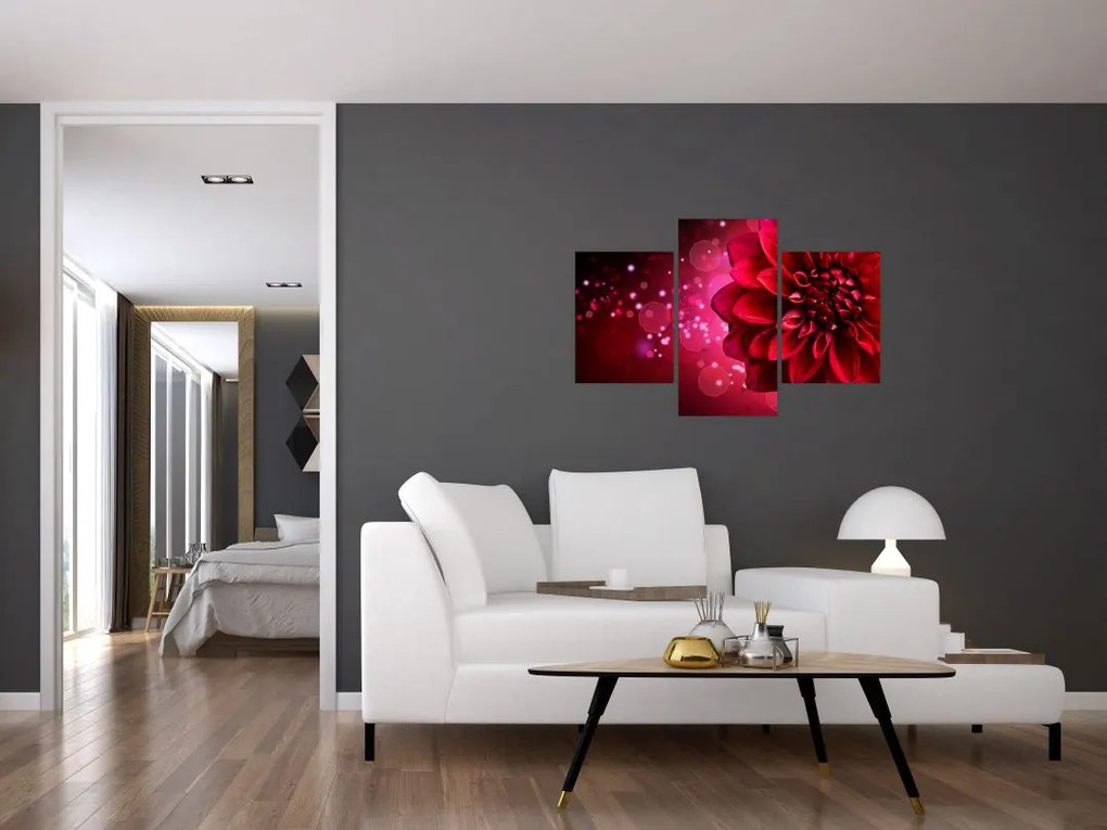 Tablou cu floare roșie (90x60 cm)