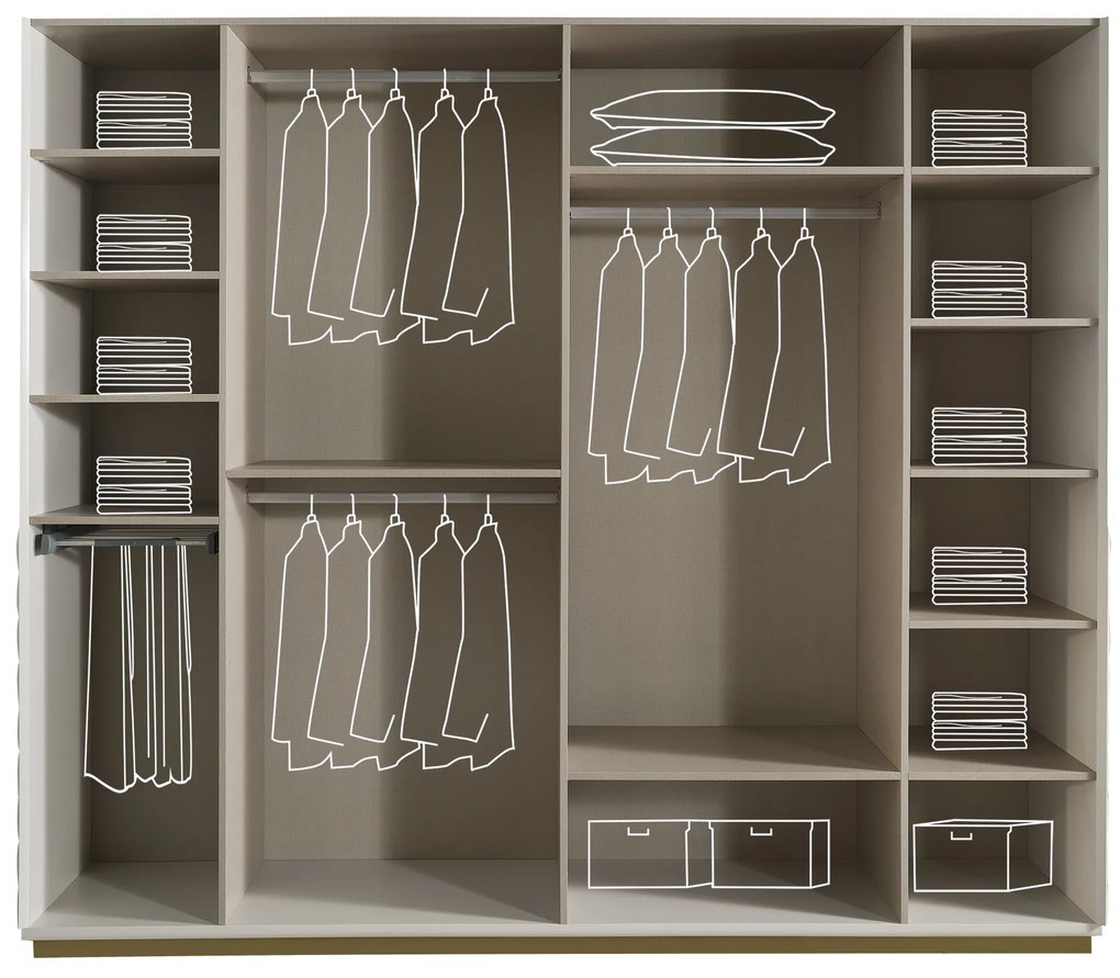 Set dormitor complet - premium lav - alb cu auriu