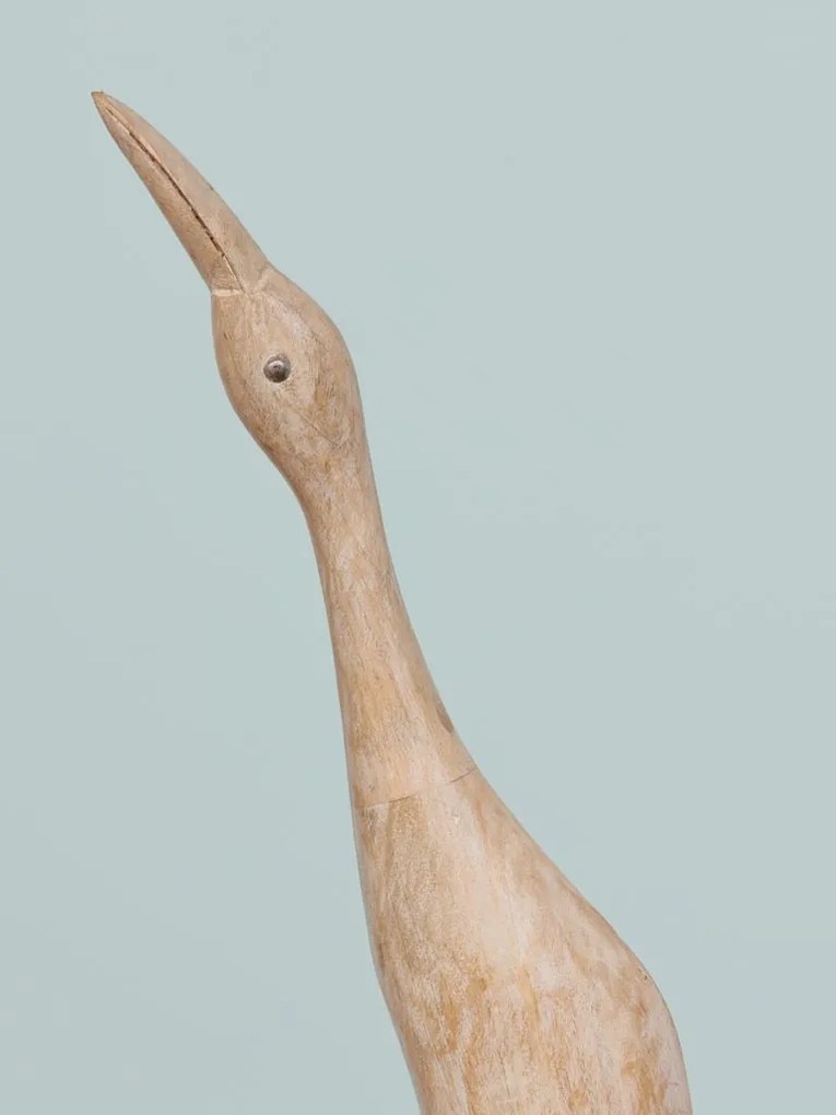 Decoratiune in forma de pasare, din lemn reciclat, H67 Wooden Bird