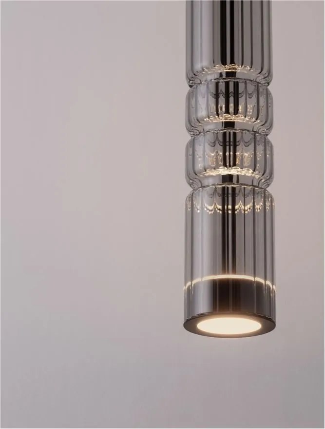 Pendul LED design modern BENTO gri fumuriu