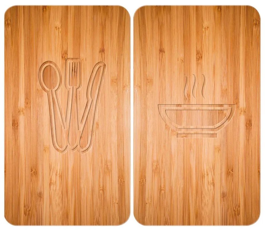 WENKO 2521497100 - Capac pentru aragaz 52x30 cm multicolor/gri/transparent