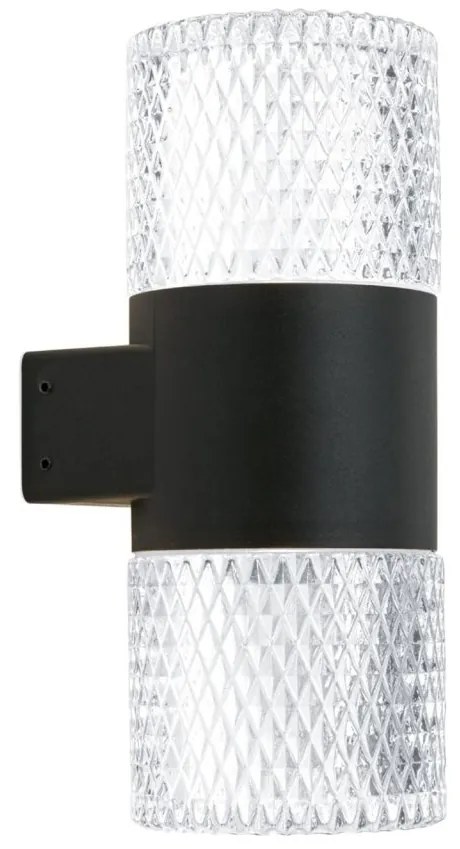 Aplica de exterior moderna IP65 MONDO 2L negru
