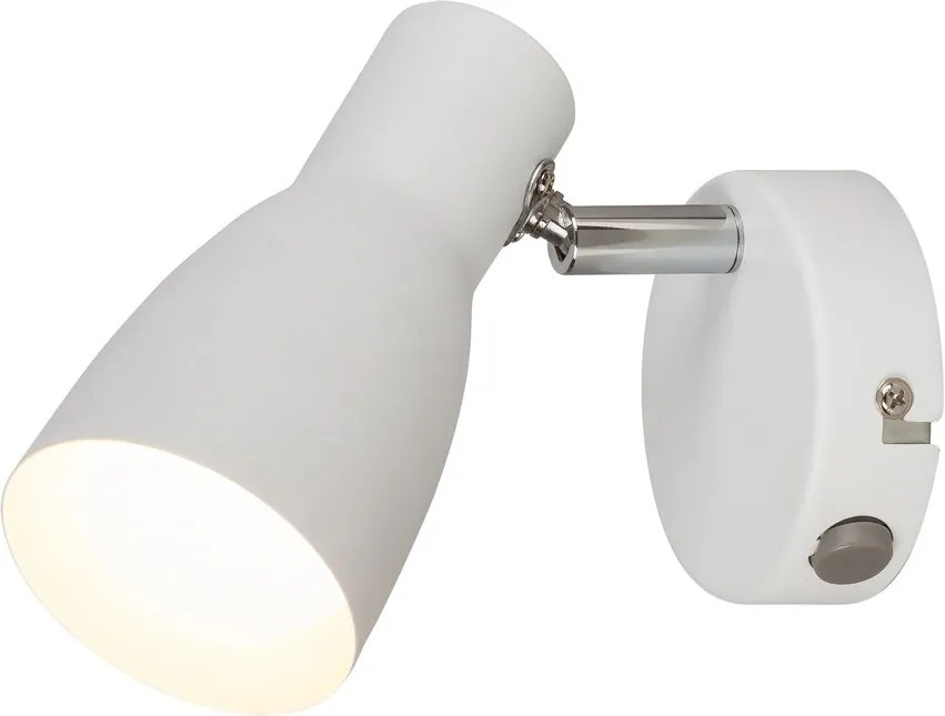 Rábalux Ebony 6025 aplice perete cu intrerupator  alb   metal   E27 1x MAX 20W   IP20