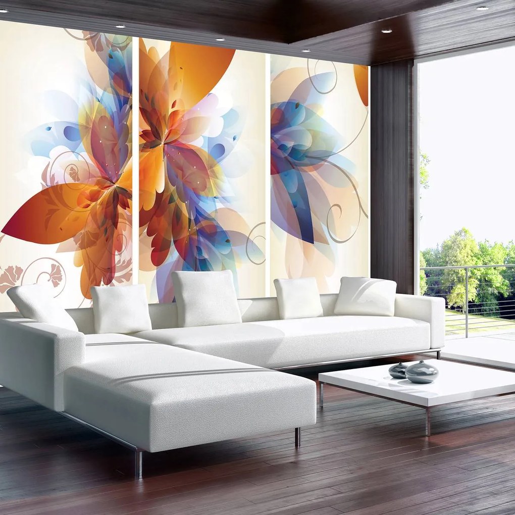 Fototapet - Arta din flori - abstact (152,5x104 cm)