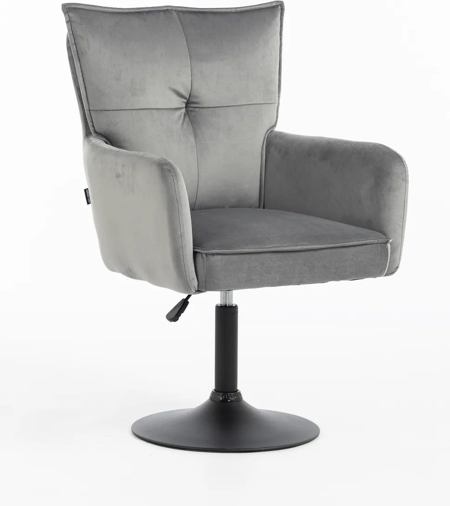 HR250N Scaun Catifea Grafit Bază Neagră