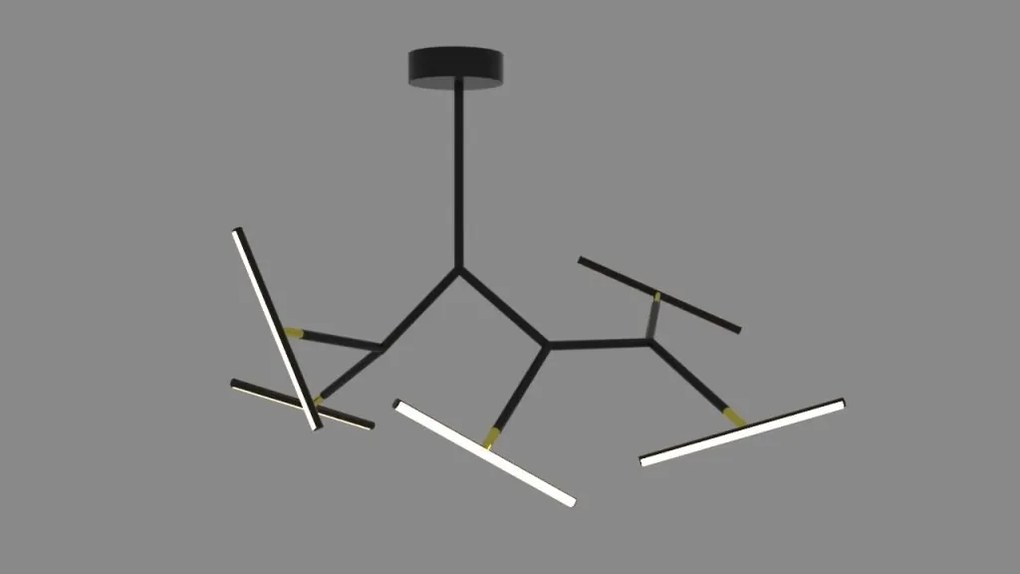 Lustra cu brate directionabile LED dimabil Parris negru