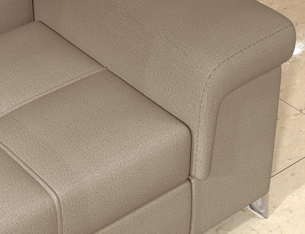 Coltar extensibil dreapta 4 locuri ELTAP, ERI-06, Eridano, 275x202x88 cm, lemn/poliester, maro deschis