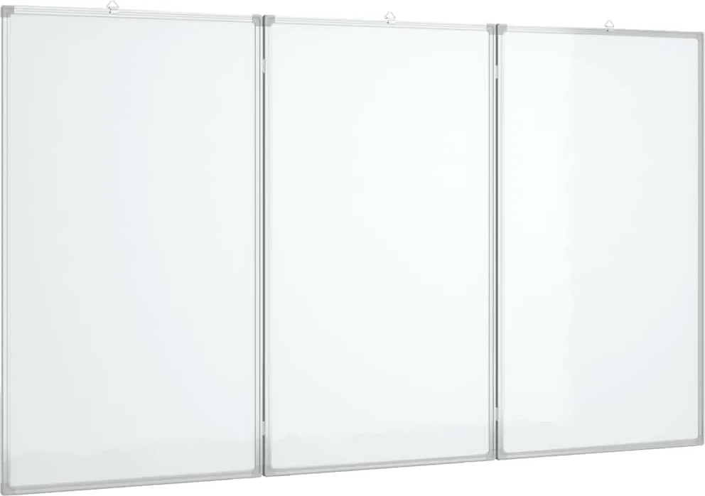 vidaXL Tablă magnetică pliabilă, alb, 180x80x1,7 cm, aluminiu