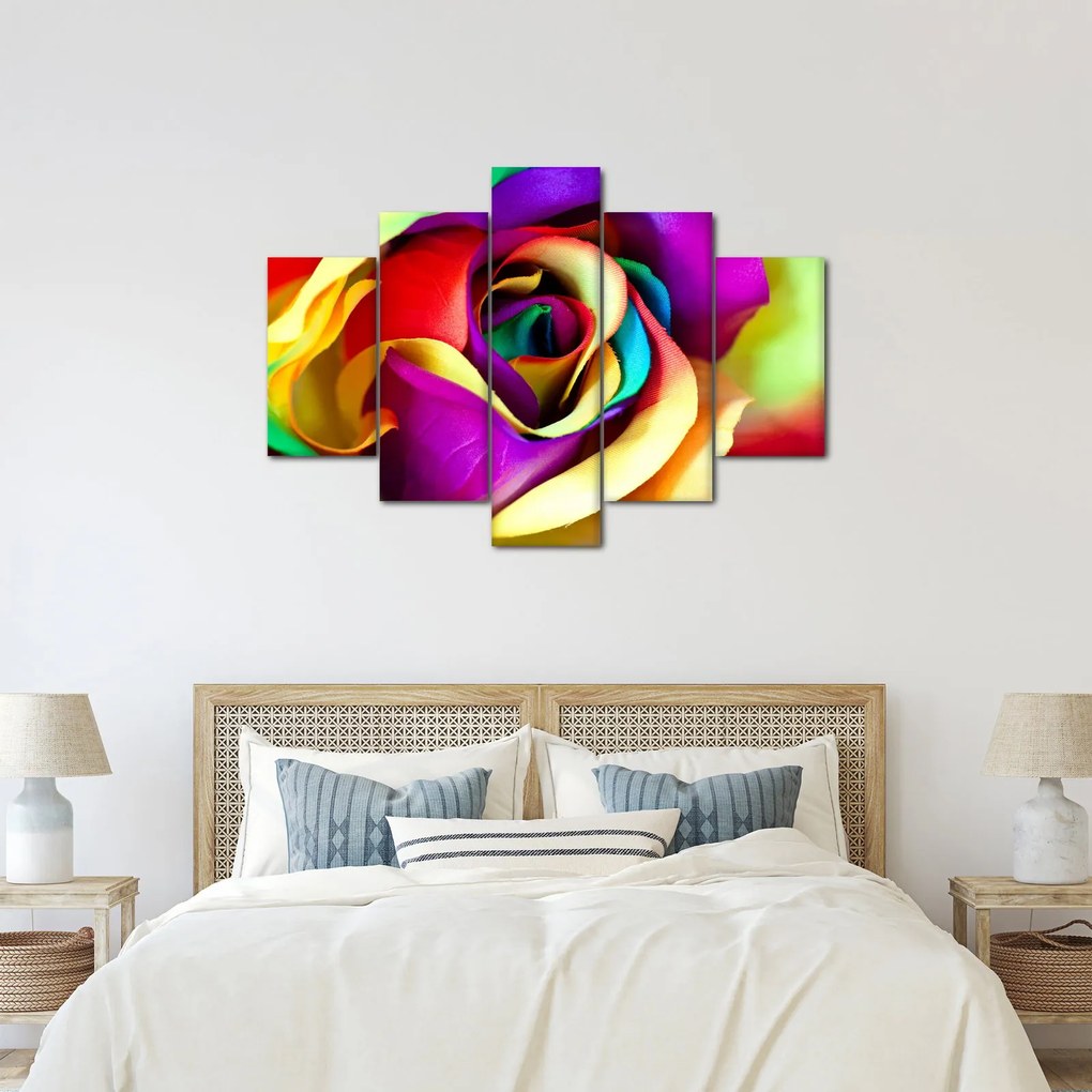 Tablou - Trandafir colorat (150x105 cm)