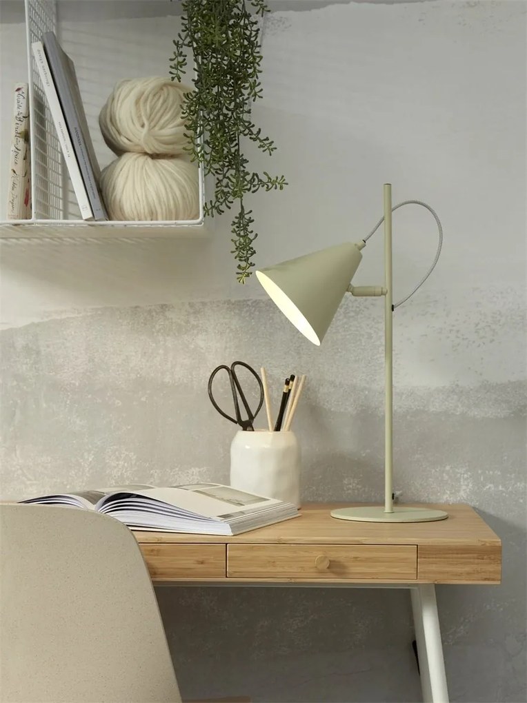 Veioza/Lampa de masa din metal Lisbon soft green