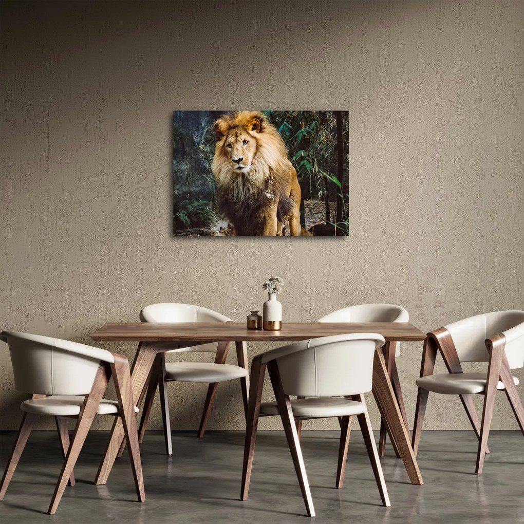 Tablou cu leu în natură (70x50 cm)