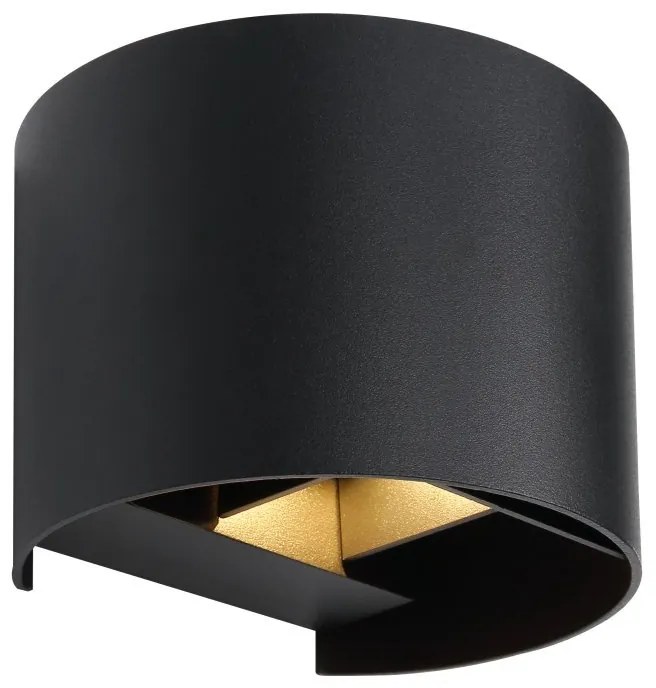 Aplica LED cu spot pentru iluminat exterior design modern IP54 Veronika negru