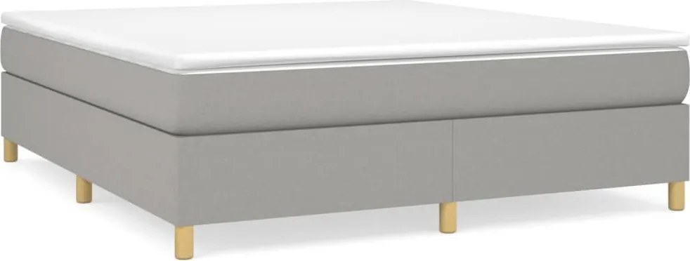 vidaXL Pat continental, gri deschis, 180x200 cm, material textil