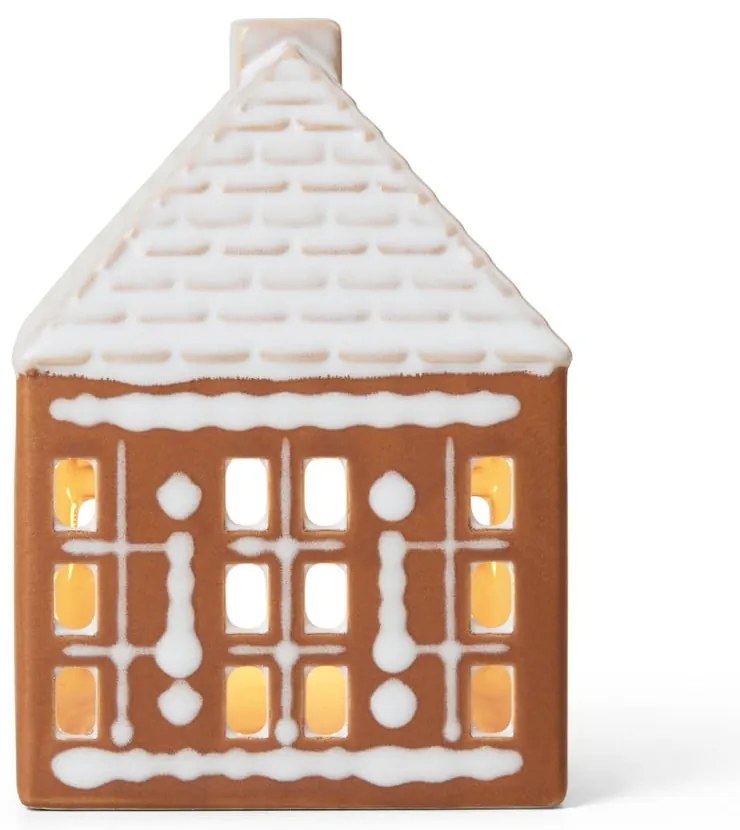 Sfeșnic pentru lumânări pastilă din ceramică Gingerbread Lighthouse – Kähler Design