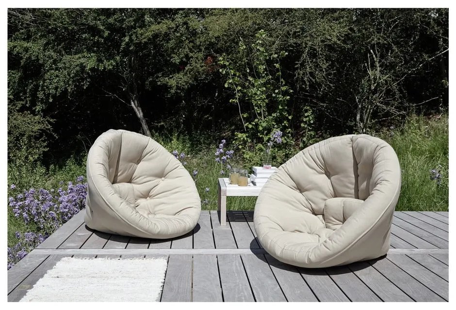 Fotoliu extensibil adecvat pentru exterior Karup Design Design OUT™ Nido White, alb