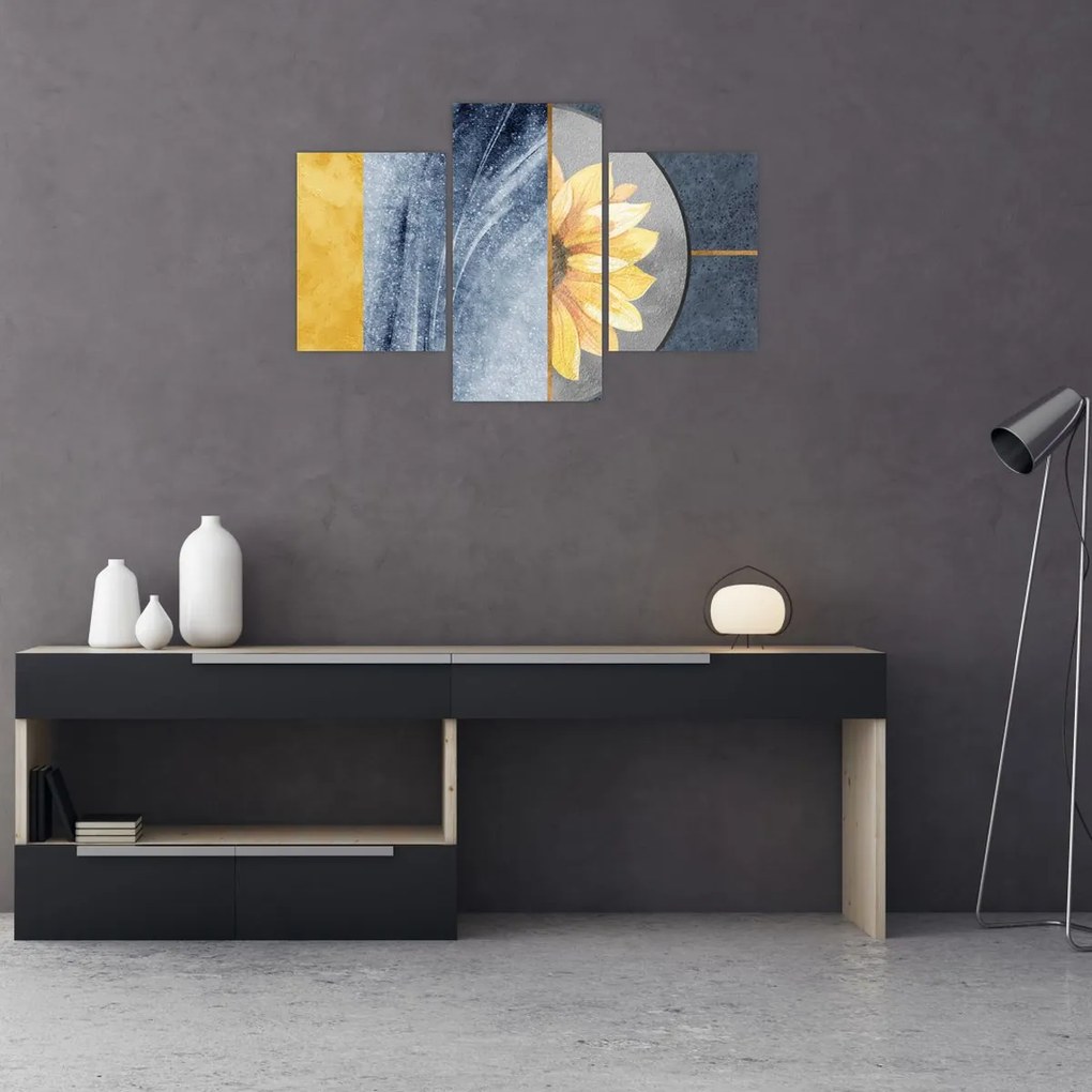 Tablou - Forme și flori (90x60 cm)