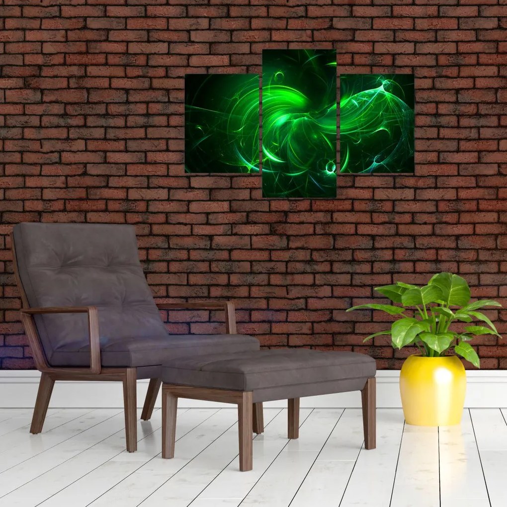 Tablou - abstracție verde (90x60 cm)