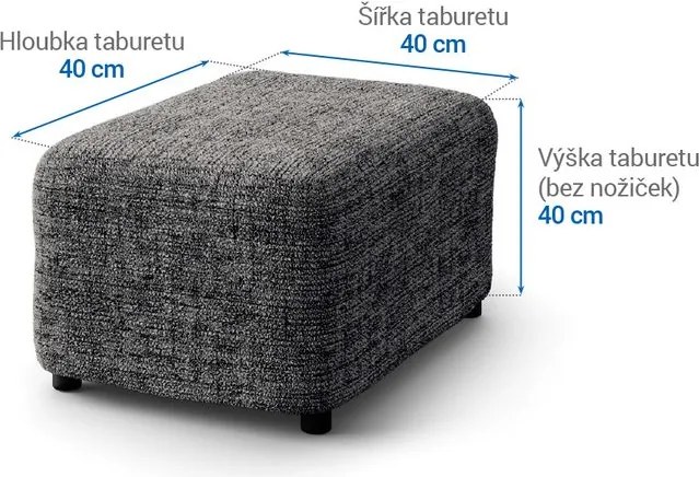 Gaico Huse bielastice VITTORIA gri taburet (40 x 40 x 40 cm)