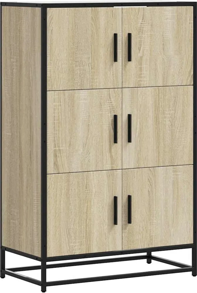 vidaXL Dulapuru Stejar Sonoma 68x35x106,5 cm lemn și metal prelucrat