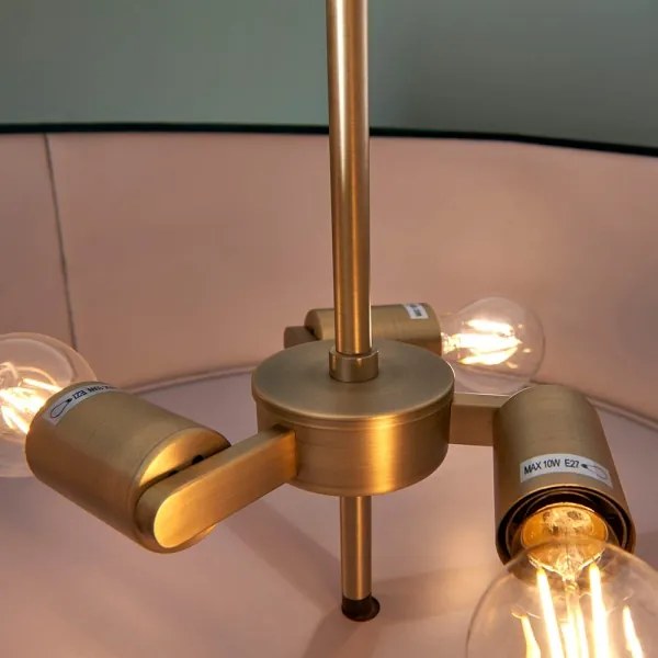 Lustră pe tijă Endon 95839 HAYFIELD 3xE27/40W/230V alamă/verde