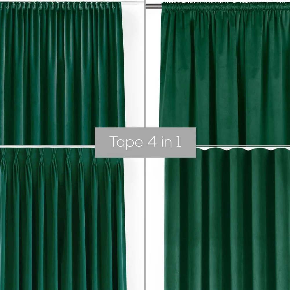 Draperie verde dimout (semi-opacă) din catifea 400x270 cm Velto – Filumi