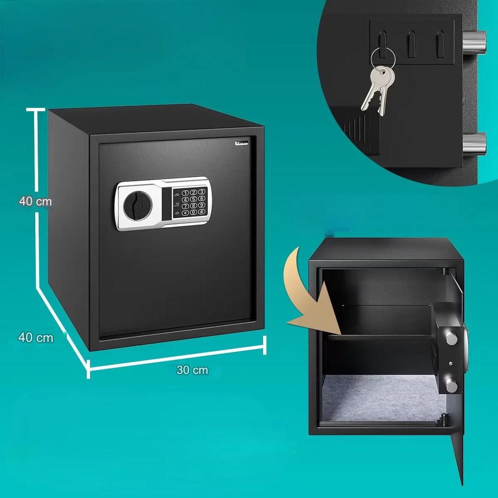 Deuba Seif de securitate Defer Plus - 35x40x40cm negru