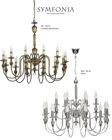Jupiter 1423 - Lustra cu lant SYMFONIA 12xE14/40W/230V