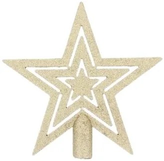 Spitz pentru brad - stea 20cm Auriu