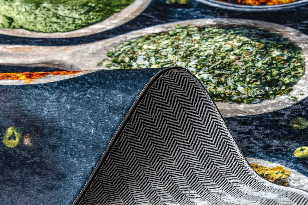 ANDRE 53240 covor lavabil linguri, condimente bucatarie, anti-alunecare - gri / bej