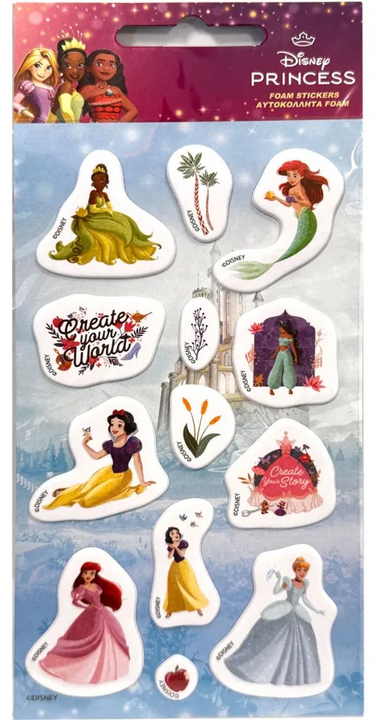 Prințesele Disney Create Your Story Set autocolante din spumă Disney Prințesă