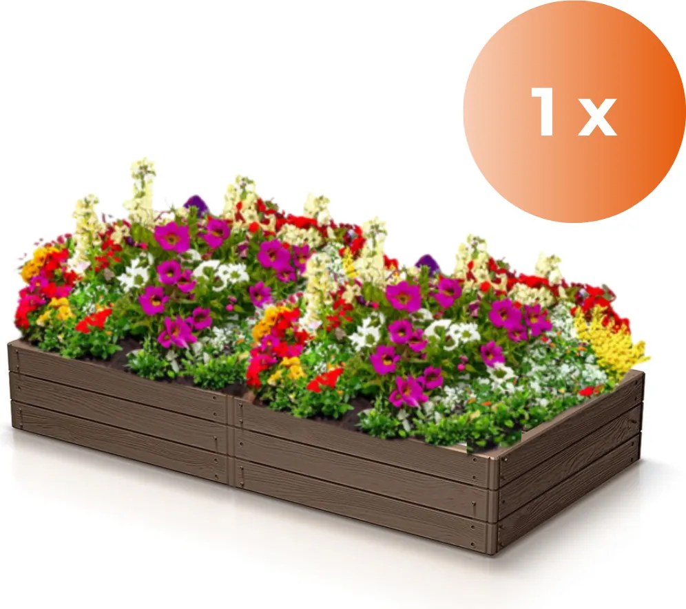 Strat înălțat WOODY 149x75,6x25cm, maro Prosperplast