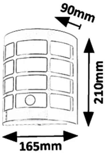 Rabalux 8800 - Aplică perete exterior SEVILLA 1xE27/11W/230V IP44