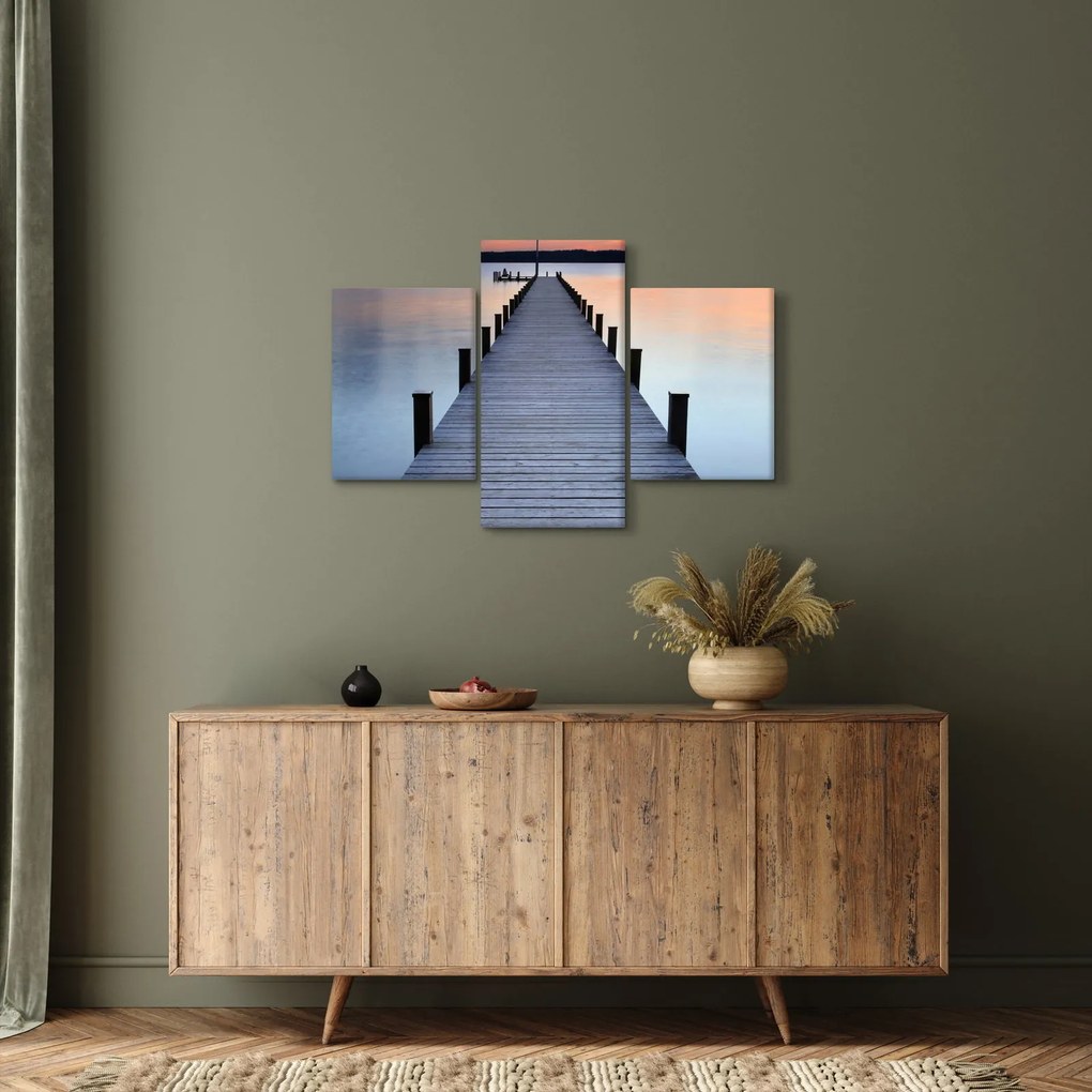 Tablou - Ponton de la Lacul Starnberger, Bavaria, Germania (90x60 cm)