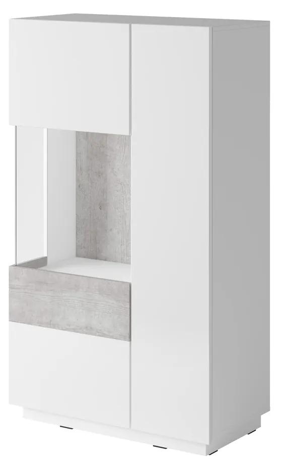 Zondo Vitrină Stacey Typ 42 (beton + alb). 1030494