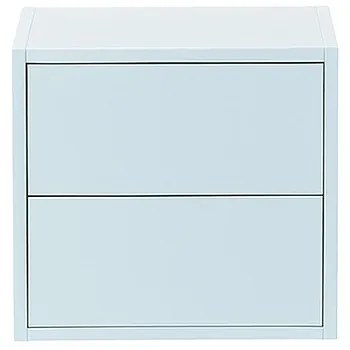 Boxie 2 sertare dulap de perete 40x40x37 cm albastru