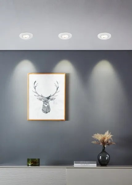 Eglo 300186 - Set 7x spoturi încastrate GEDREZ LED, 4,9 W, 230 V, Ø 9 cm, alb