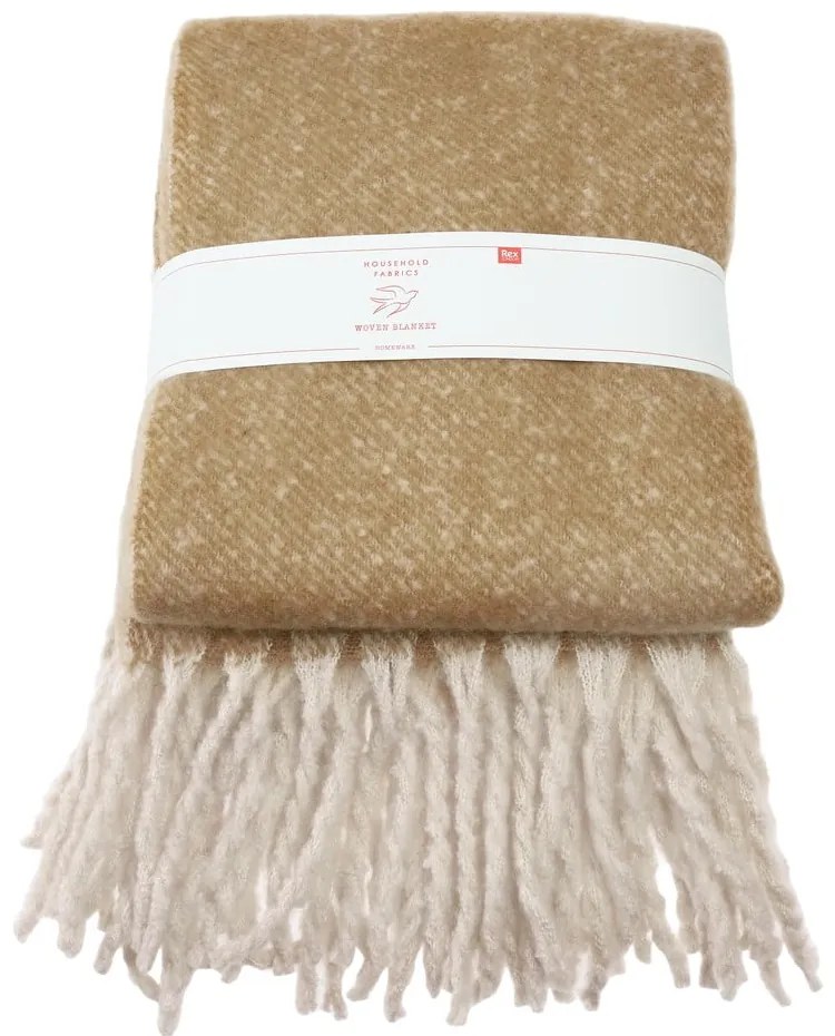 Pătură galbenă/maro 127x185 cm – Rex London