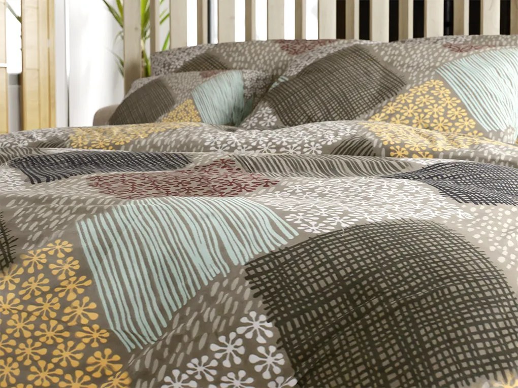Lenjerie de pat din microfibra PATCH ELEGANCE maro Dimensiune lenjerie de pat: 70 x 80 cm | 140 x 200 cm