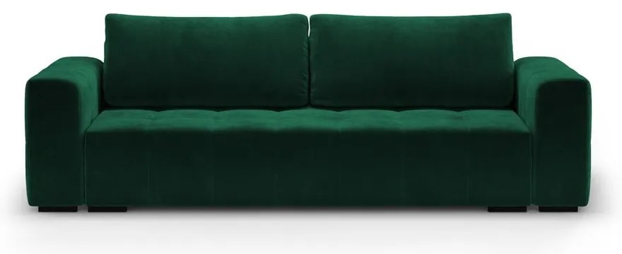 Canapea extensibila din catifea Milo Casa Luca, verde