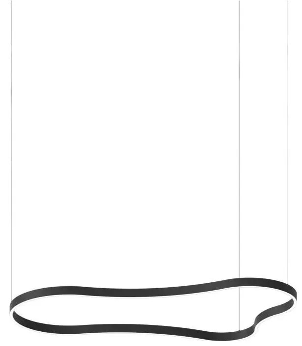 Lustră LED pe cablu Ideal Lux WAVES LED/54W/230V CRI 90 negru