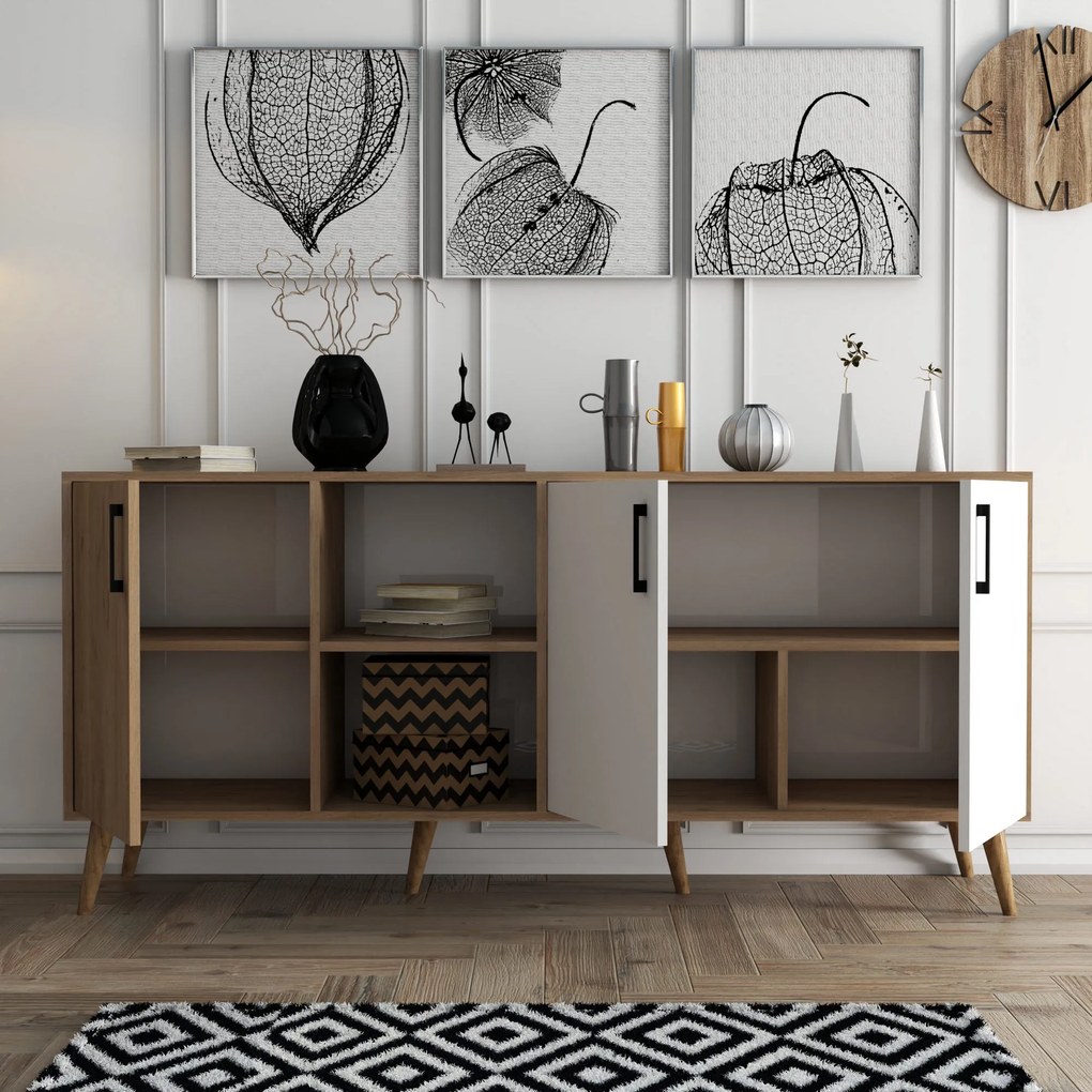 Dulap Essex (Stejar + Alb). 1073268