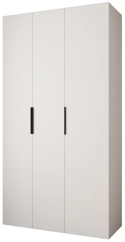 Dulap de haine 130 cm Carmela 40-4 (alb + Negru). 1126645