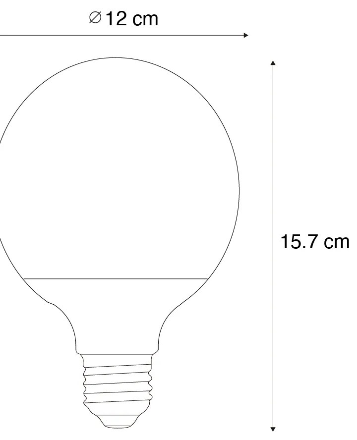 Bec LED inteligent E27 G120 mat RGBW 9W 806 lm 2700-6500K