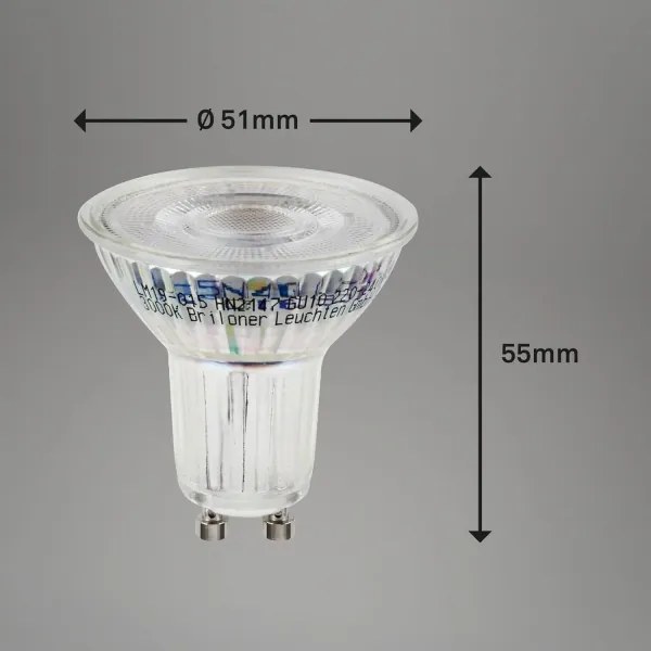 SET 10x bec LED Briloner 0548-003 GU10/3,5W/230V 3000K