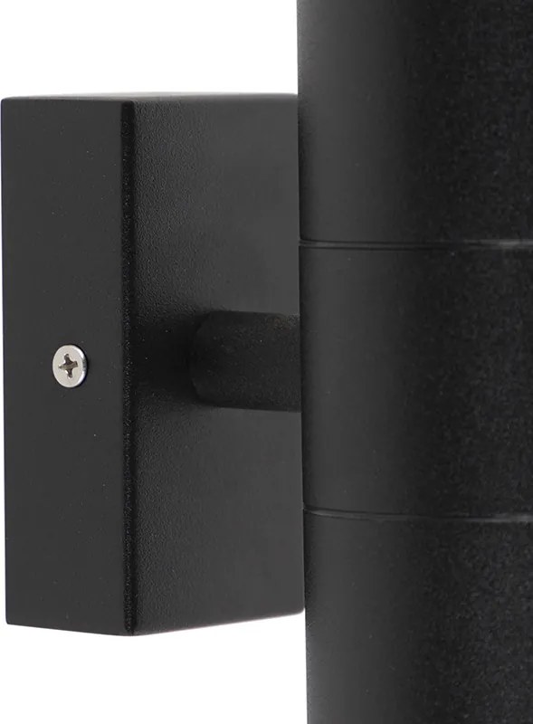 Lampă de perete inteligentă de exterior neagră IP44 incl. 2 WiFi GU10 - Duo